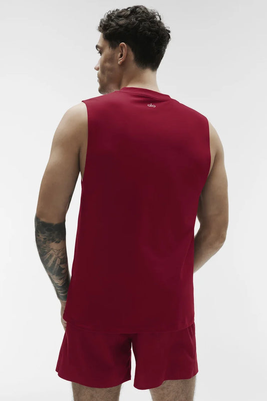 ALO Conquer Muscle Tank - Garnet