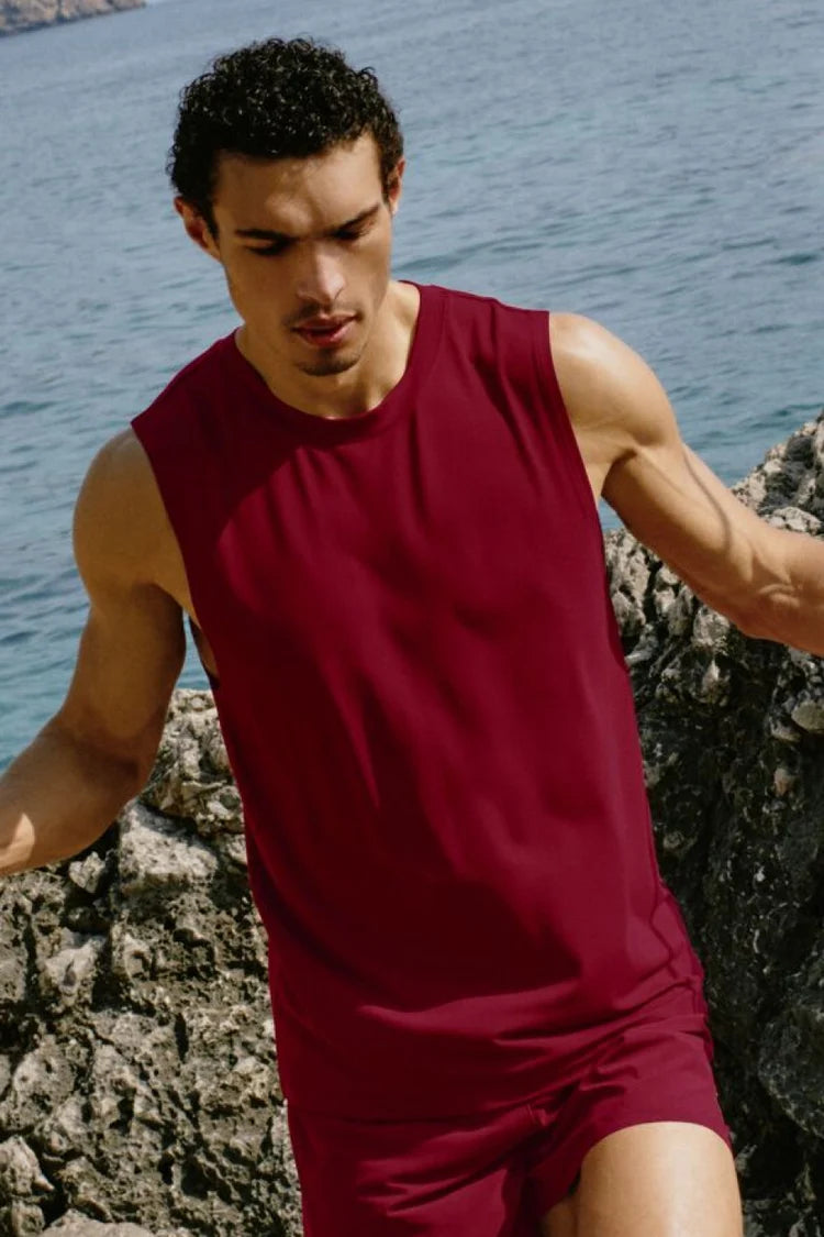 ALO Conquer Muscle Tank - Garnet