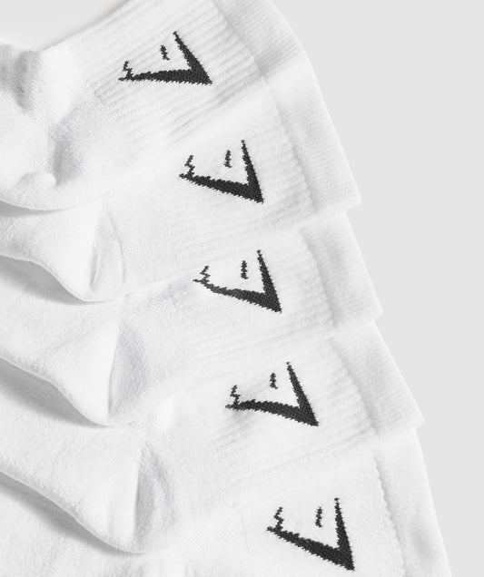 Women's Gymshark Midi Socks 5Pk White