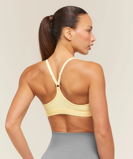 GYMSHARK Ruched Sports Bra 2.0 Butter Yellow