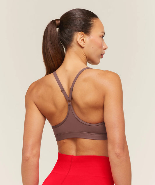 GYMSHARK Ruched Sports Bra 2.0 Espresso Brown