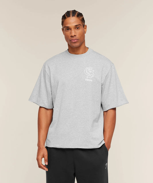 GYMSHARK Performance T-Shirt Light Grey Core Marl