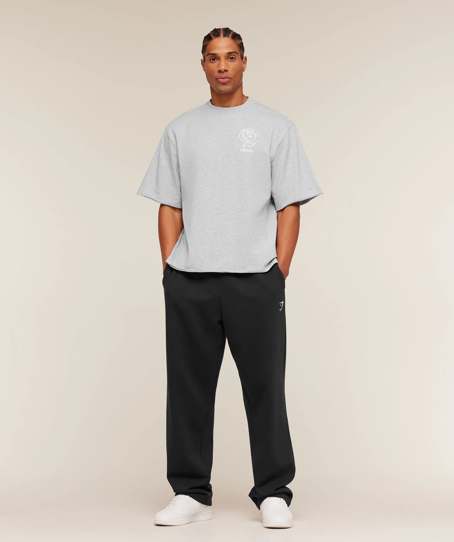 GYMSHARK Performance T-Shirt Light Grey Core Marl