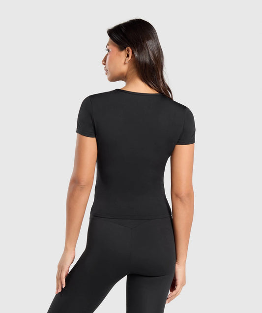 GYMSHARK Training Baby Tee Black — Gymshark | Authentic India