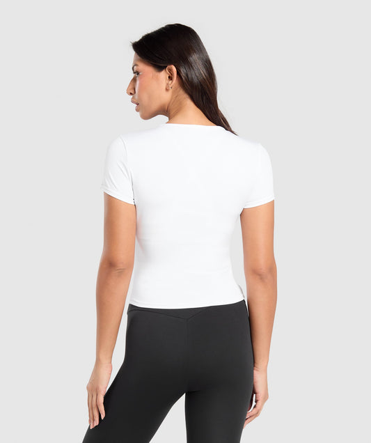 Women's Gymshark Training Baby Tee White