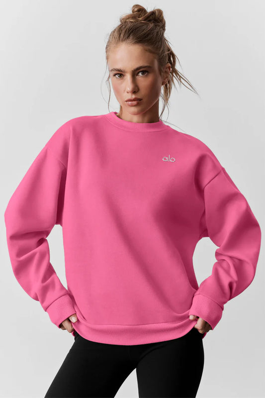 Accolade Crew Neck Pullover - Paradise Pink