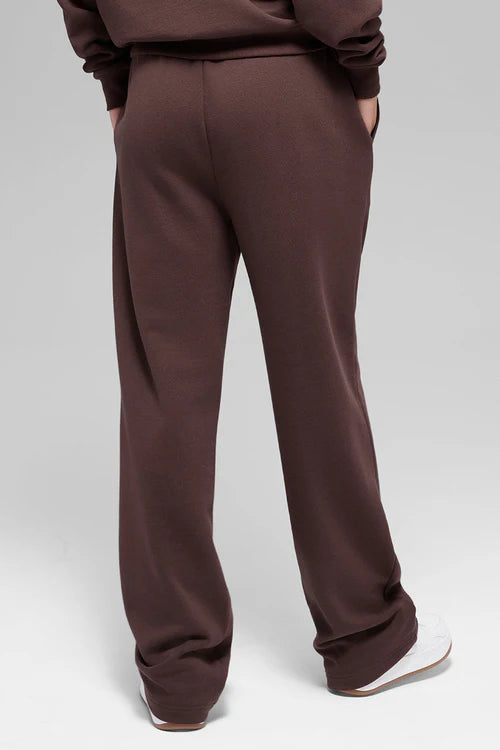 ALO Accolade Straight Leg Sweatpant Dark Brown — ALO S | Authentic India