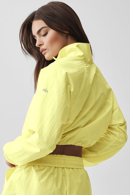 Cropped 1/4 Zip Alumni Pullover - Sunshine — Alo Yoga | Authentic India