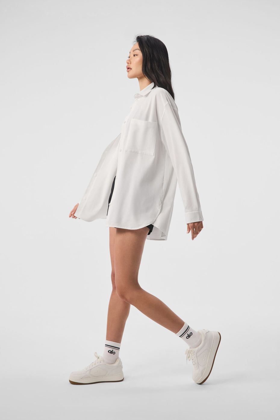 Dreamscape Button Down Long Sleeve - White