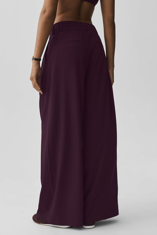 High-Waist Dreamscape Trouser (Regular) - Rich Bordeaux