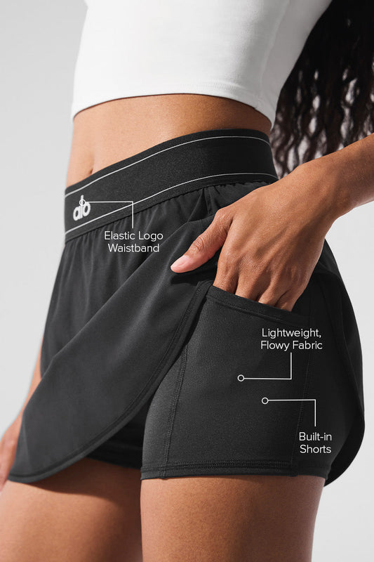 Match Point Tennis Skirt - Black — Alo Yoga | Authentic India