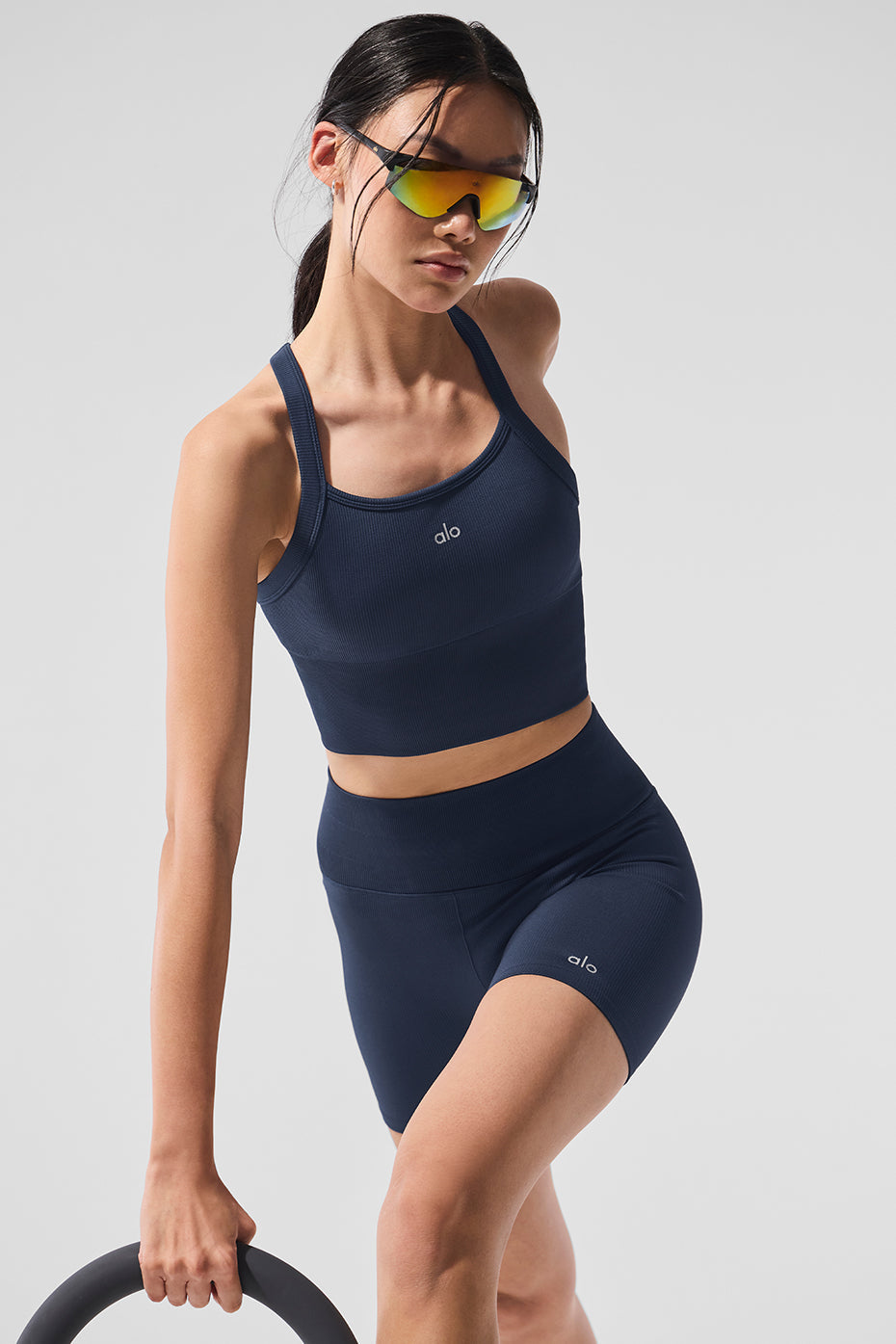 Seamless Ribbed Favorite Bra Tank - Navy