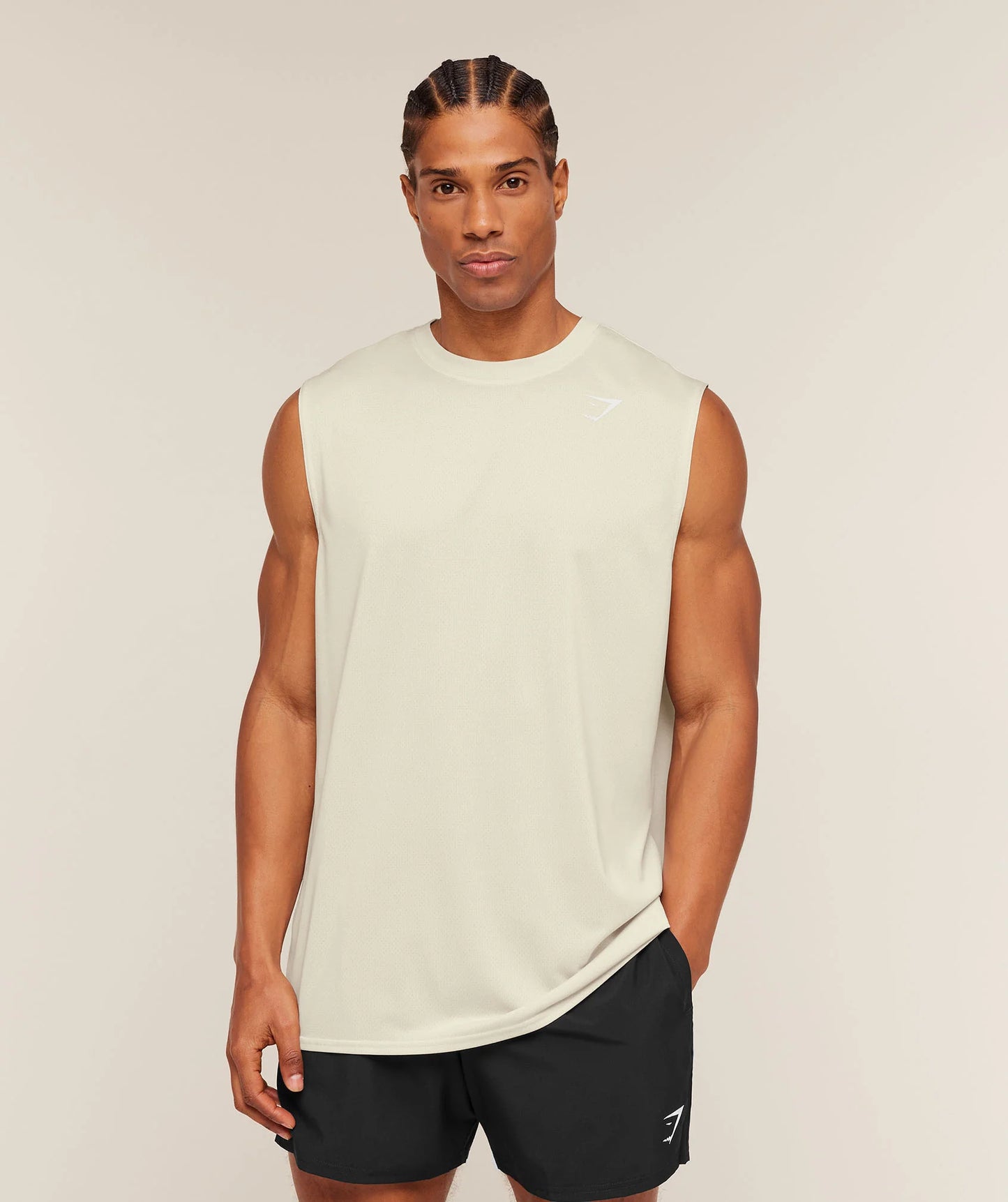 GYMSHARK Washed Pastels Tank Soft White/Wash