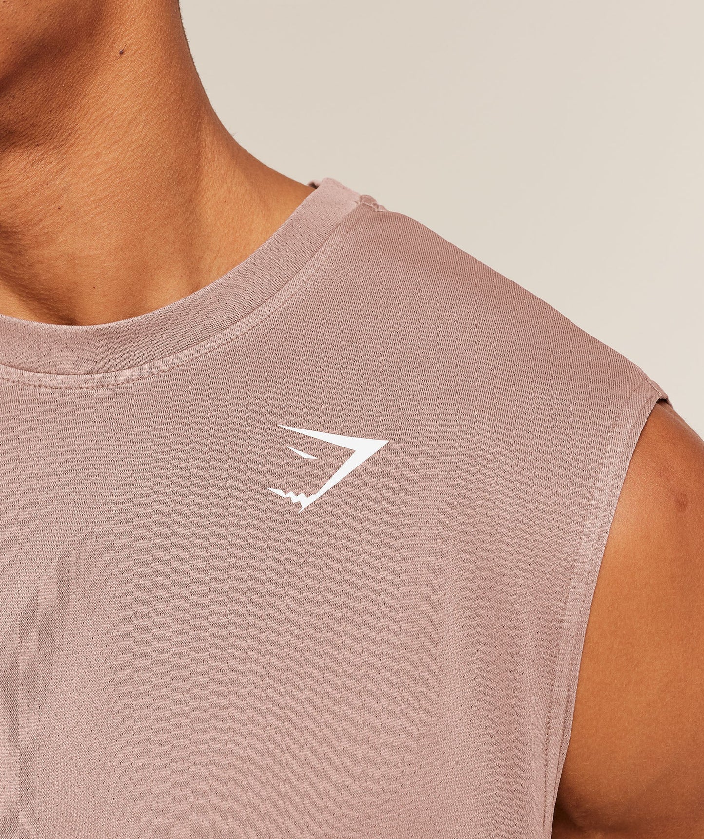 GYMSHARK Washed Pastels Tank Taupe Brown/Wash