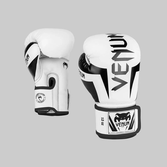 Venum Elite Boxing Gloves-White/Black — VENUM | Authentic India