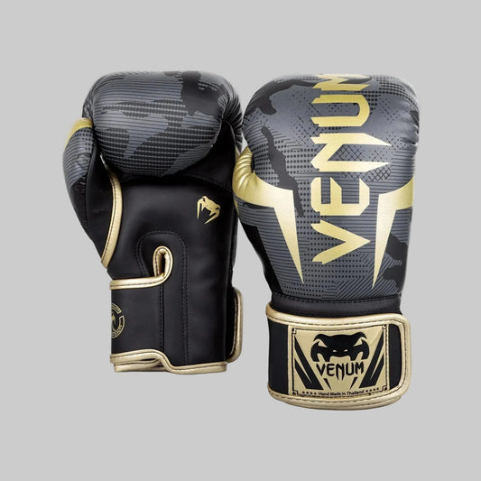 Venum Elite Boxing Gloves-Camo/Gold — VENUM | Authentic India