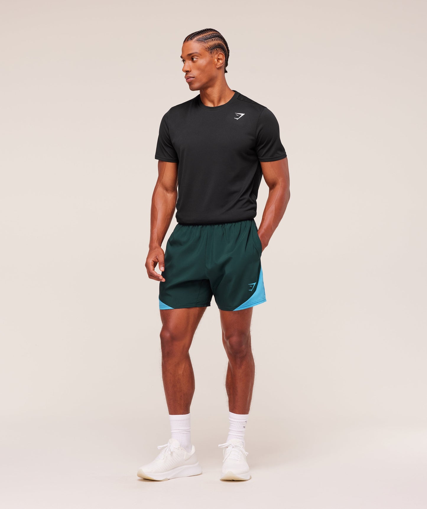 Gymshark Arrival Block 6" Shorts Deep Petrol Blue — Gymshark | Authentic India