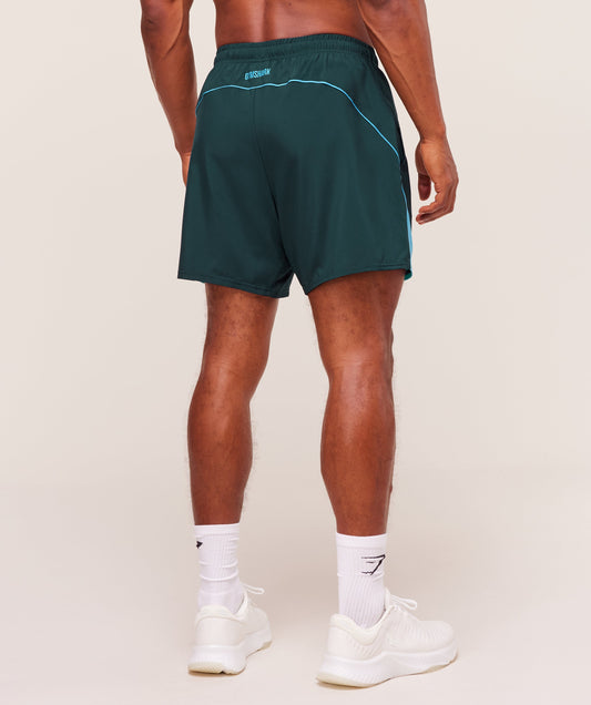 Gymshark Arrival Block 6" Shorts Deep Petrol Blue — Gymshark | Authentic India