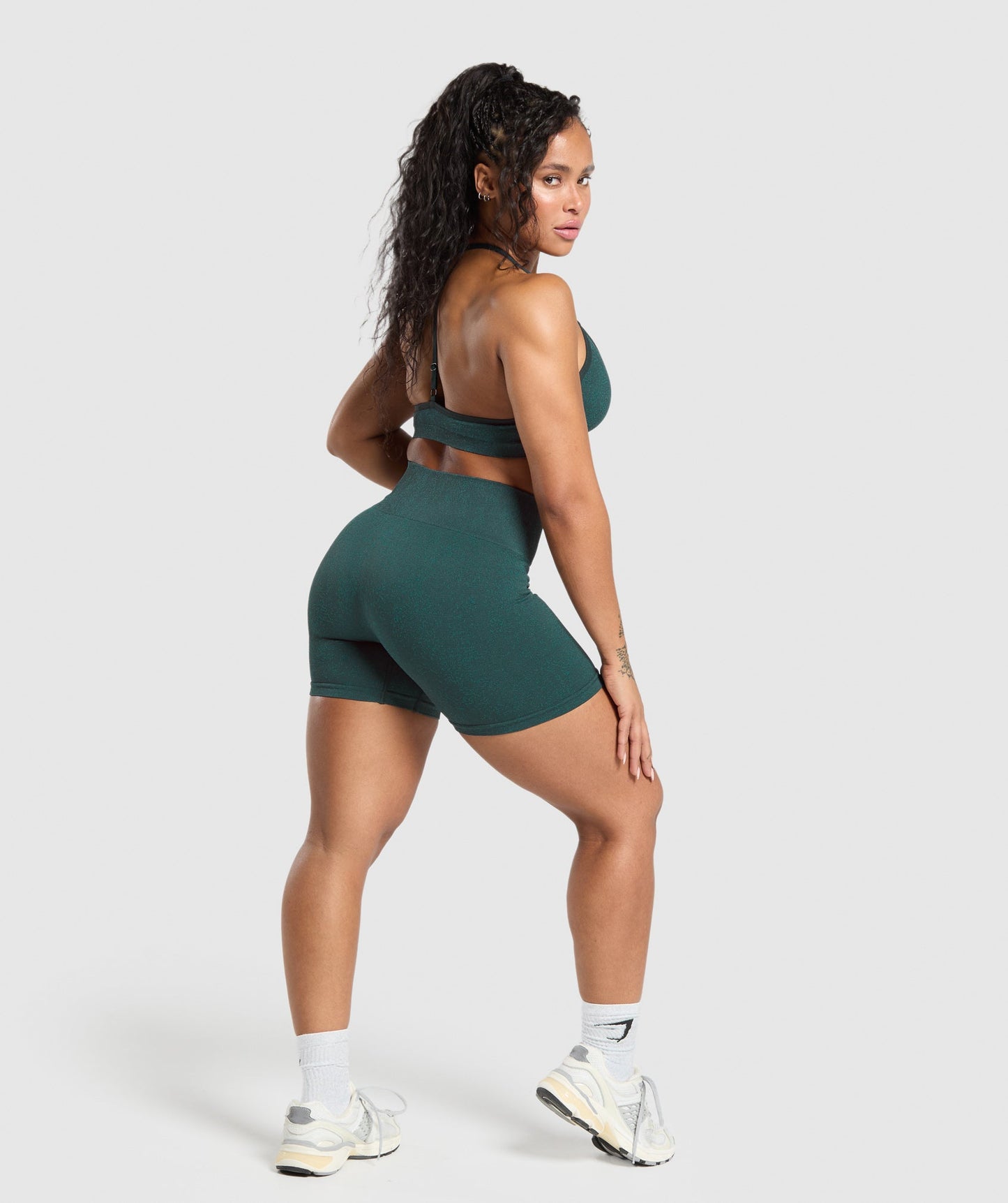 Women's Gymshark Adapt Fleck T-Back Bra Darkest Teal — Gymshark | Authentic India