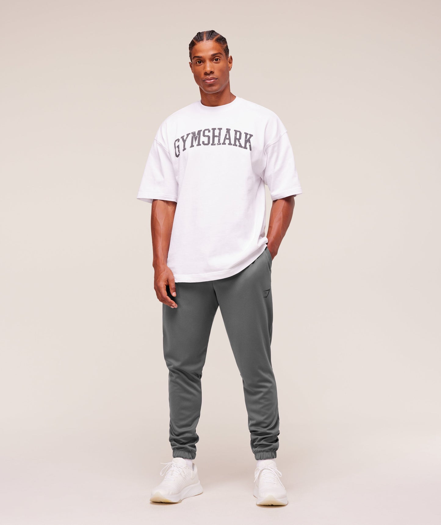 Gymshark Arrival Knit Block Joggers Dark Grey — Gymshark | Authentic India