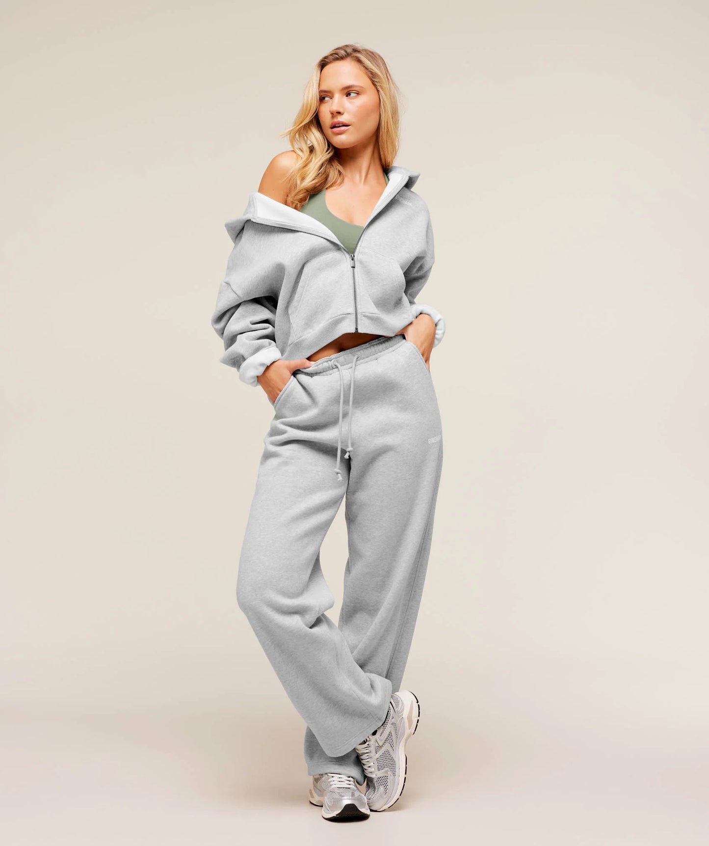 GYMSHARK Cosy Luxe Zip Through Hoodie Grey — Gymshark | Authentic India