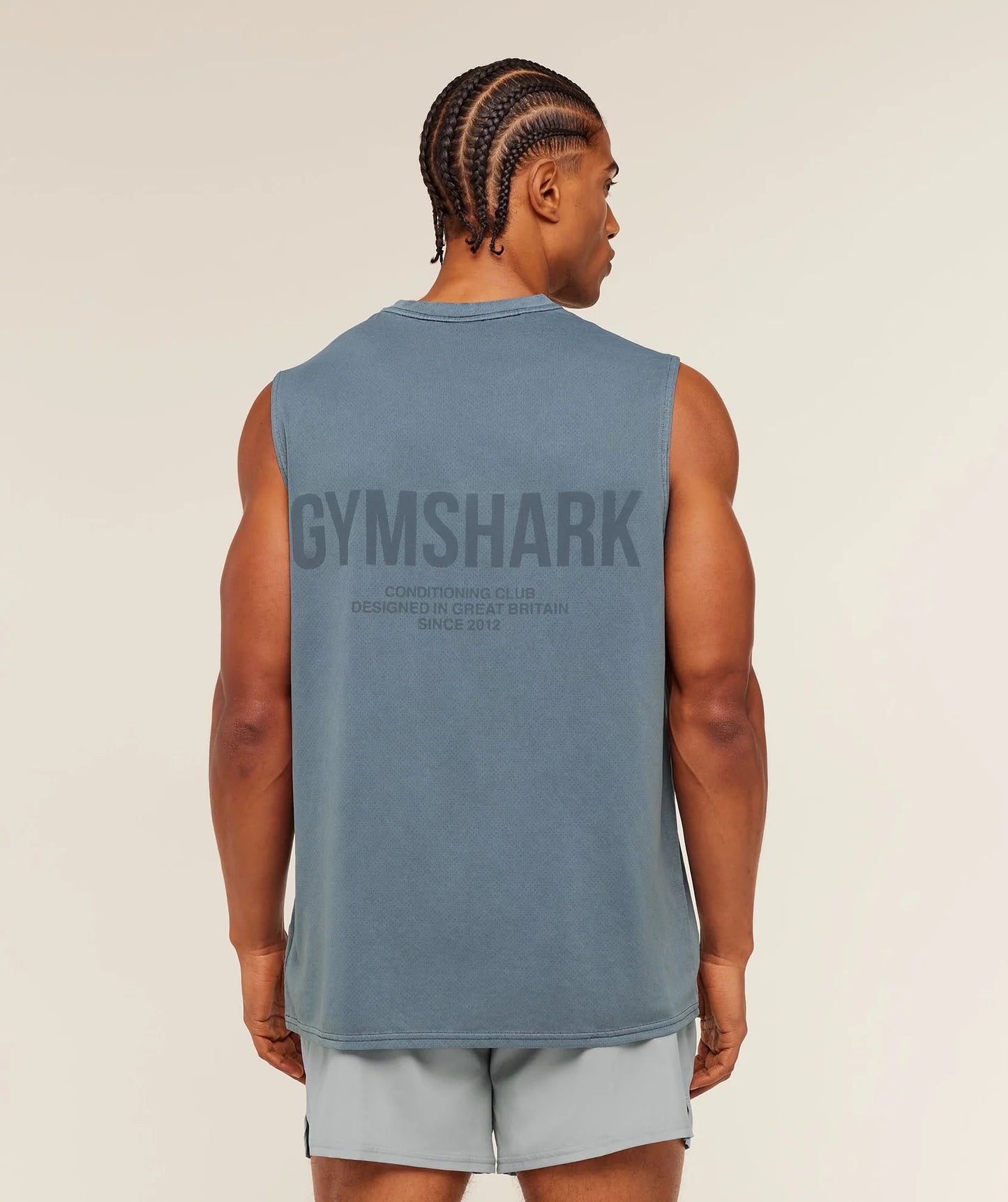 GYMSHARK Conditioning Club Washed Tank Blue — Gymshark | Authentic India