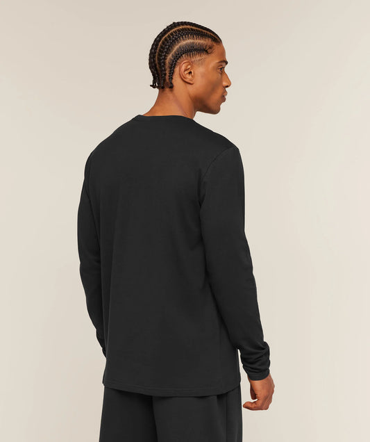 GYMSHARK Crest Long Sleeve T-Shirt Black