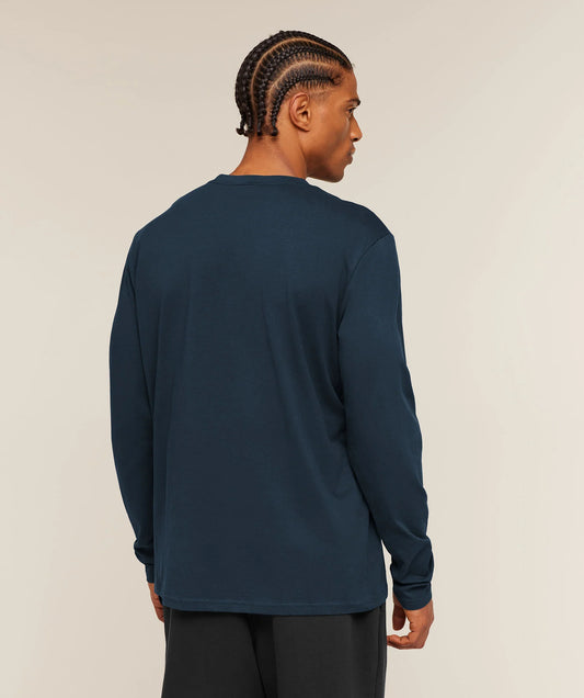 GYMSHARK Crest Long Sleeve T-Shirt Navy