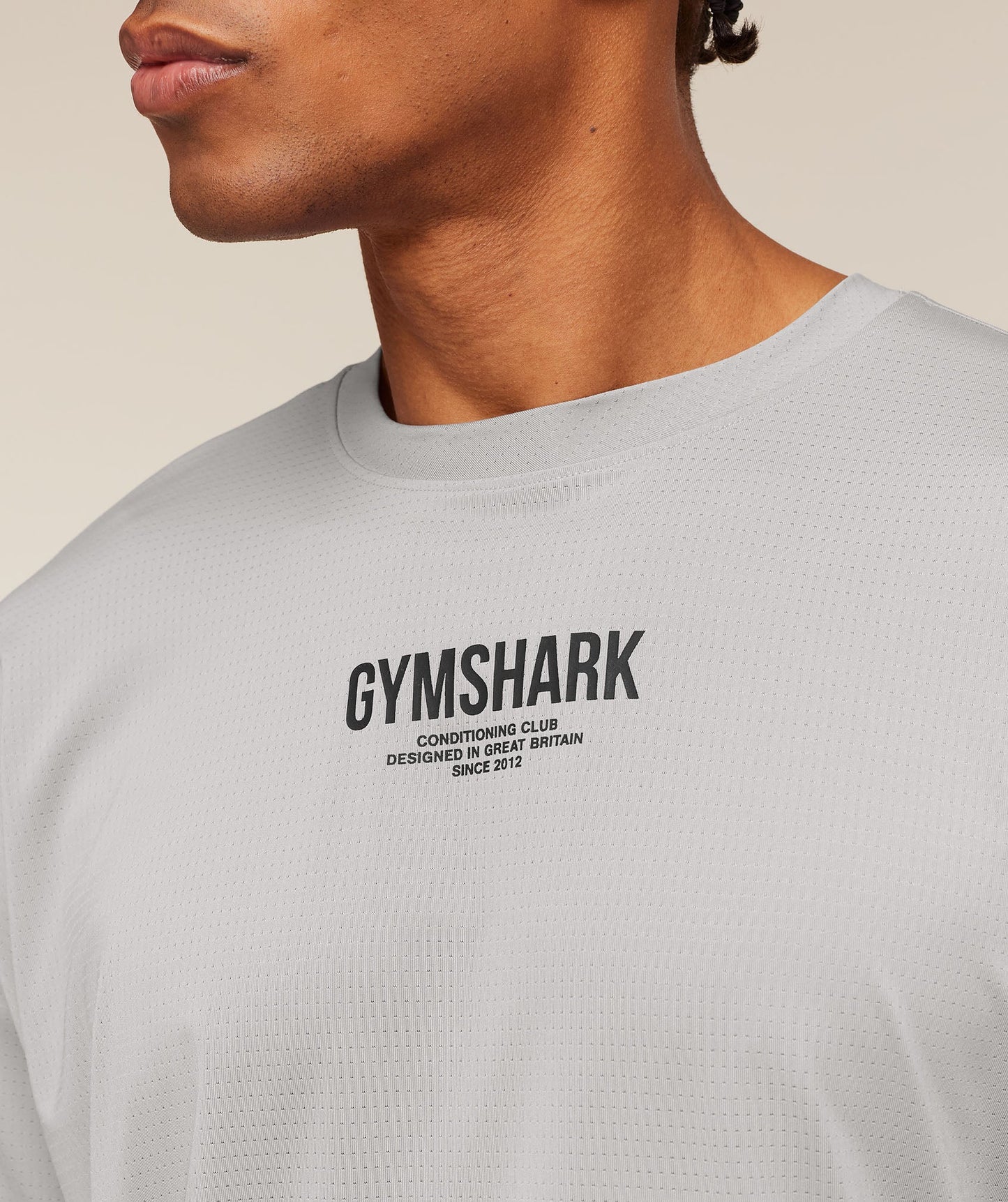 GYMSHARK Chrome Graphic T-Shirt Stratus Grey