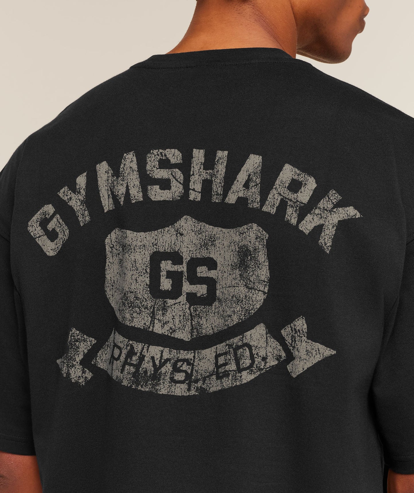 GYMSHARK Shield Graphic T-Shirt Black