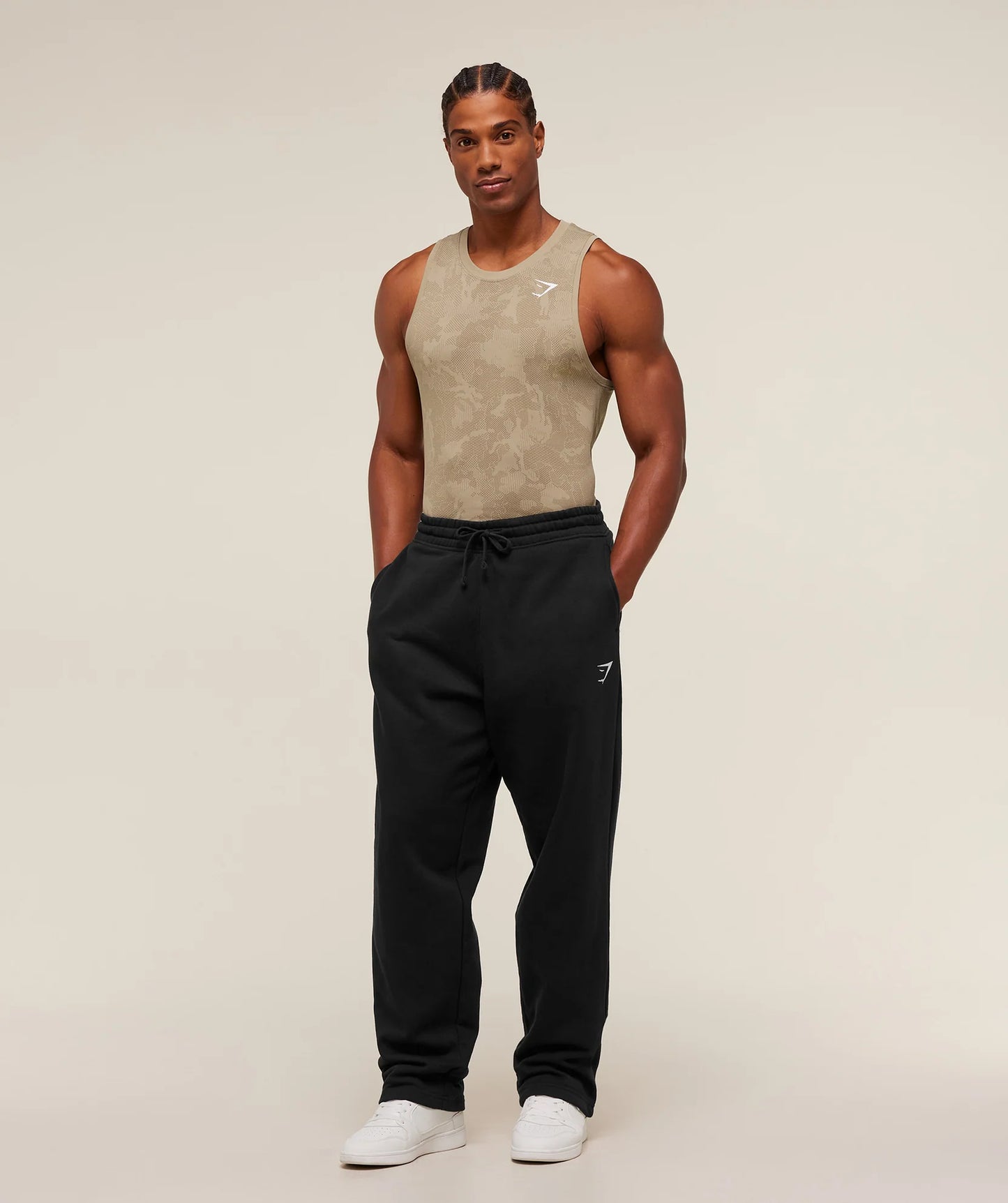 GYMSHARK Geo Seamless Tank Soul Brown