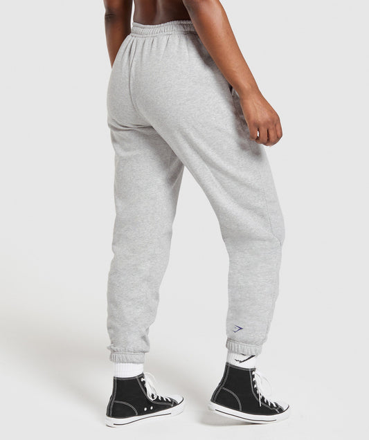 Women's Gymshark Heavy Duty Graphic Loopback Jogger Light Grey Core Marl — Gymshark | Authentic India