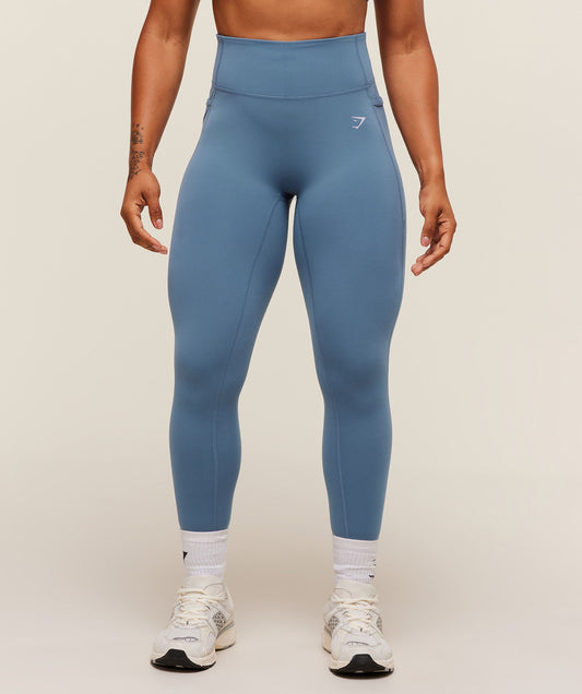 Women's Gymshark Lifting Pocket Leggings Worn Blue — Gymshark | Authentic India