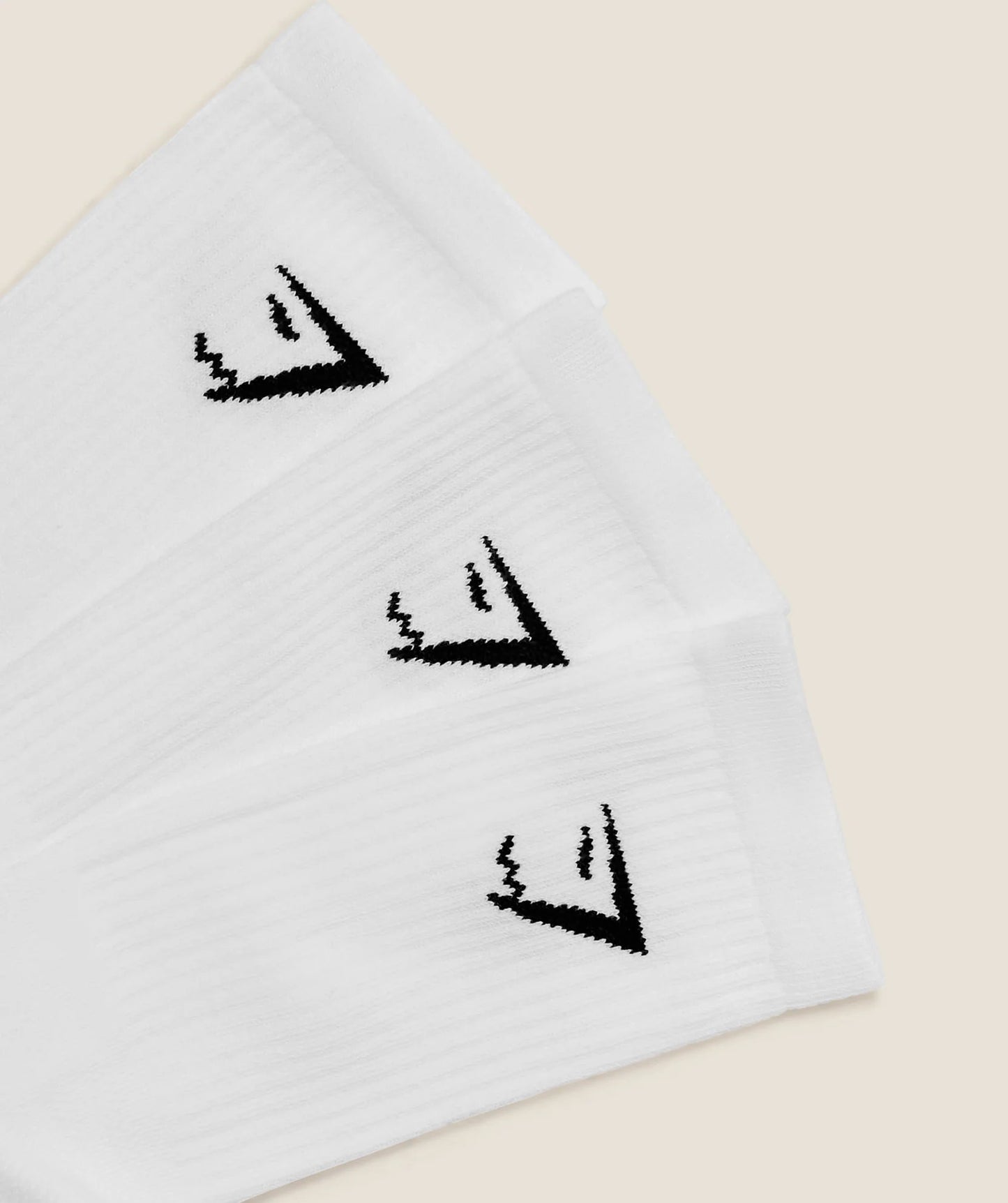 GYMSHARK Crew Socks 3pk White — Gymshark | Authentic India