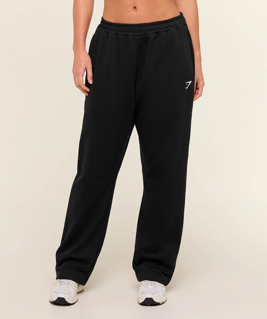 GYMSHARK Training Fleece Straight Leg Joggers Black — Gymshark | Authentic India