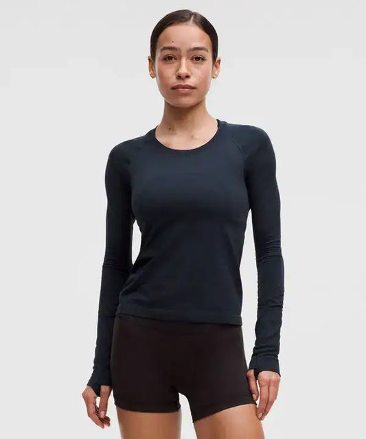 LULULEMON Swiftly Tech Long-Sleeve Shirt 2.0 Navy — LULULEMON | Authentic India