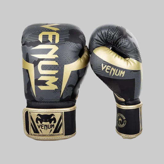 Venum Elite Boxing Gloves-Camo/Gold — VENUM | Authentic India