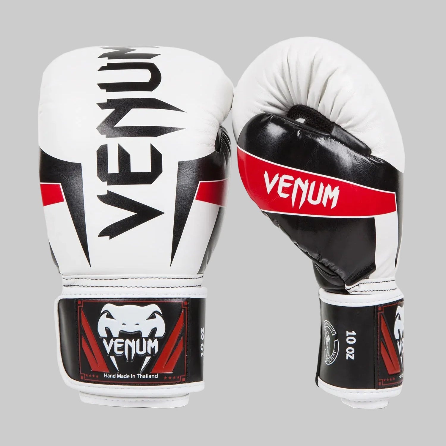 Venum Elite Boxing Gloves-White/Black/Red — VENUM | Authentic India