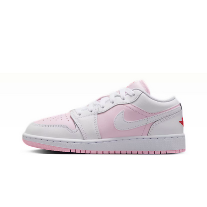 Jordan 1 Low Pink Foam Fire Red White (GS)