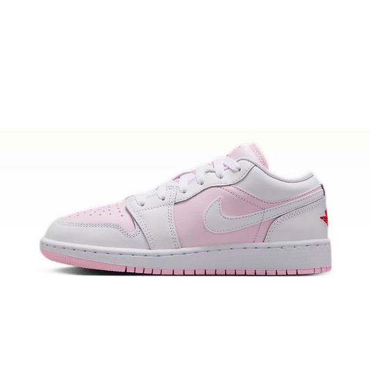 Jordan 1 Low Pink Foam Fire Red White (GS)