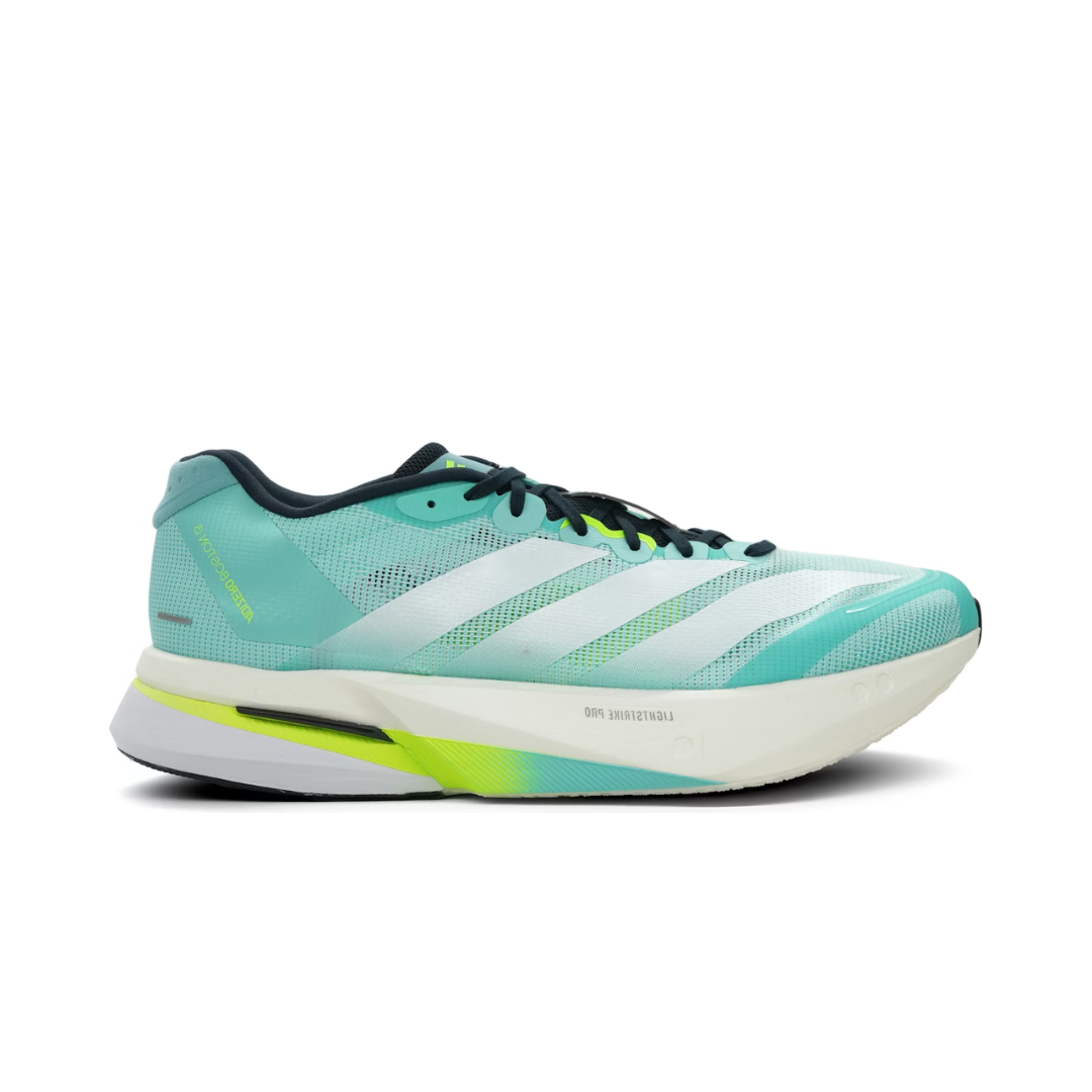 Adidas Adizero Boston 13 Flash Aqua White Lucid Lemon — ADIDAS | Authentic India