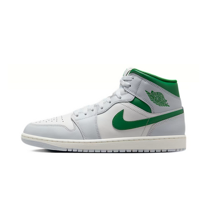 Jordan 1 Mid White Pure Platinum Pine Green