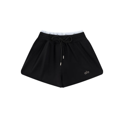 Alo High-Waist Performance Shorts – Black