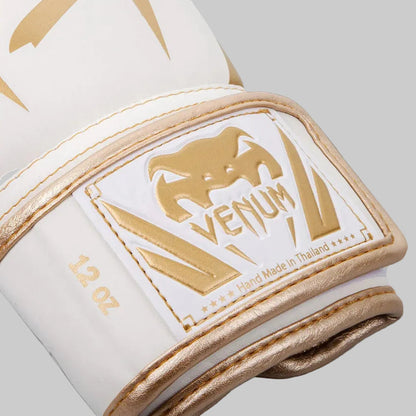 Venum Elite Boxing Gloves - White/Gold — VENUM | Authentic India