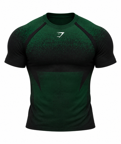 Shadow Seamless T Shirt Track Green