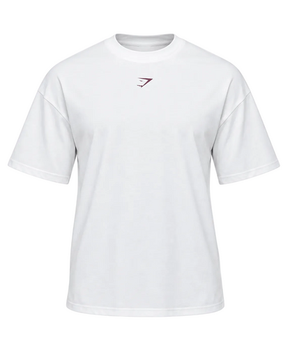 Power Oversized T-Shirt White/Strength Pink
