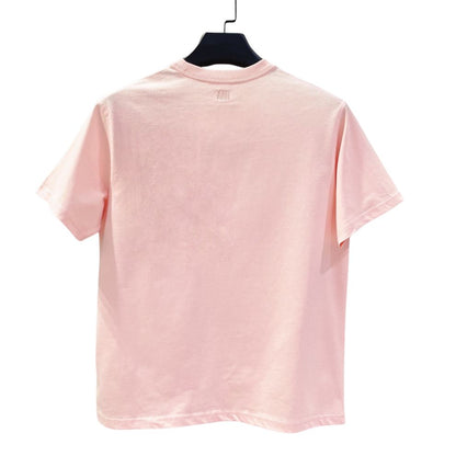 AMI Paris puff heart logo tee Pink