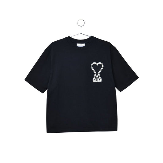 AMI Paris puff heart logo tee Black