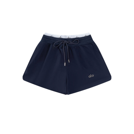 Alo High-Waist Performance Shorts – Navy Blue