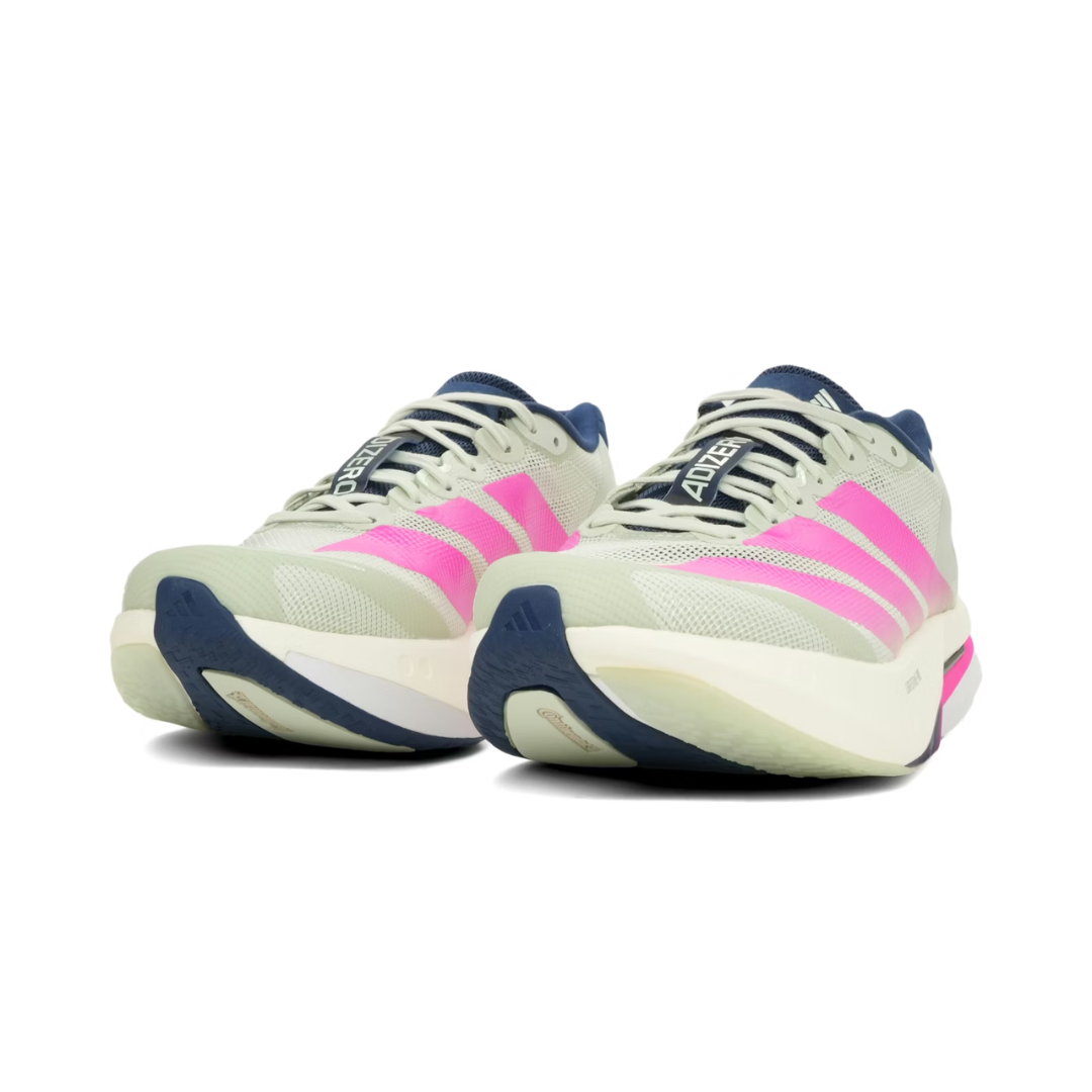 Adidas Adizero Boston 13 Linen Green Shock Pink — ADIDAS | Authentic India